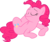 Size: 7662x6479 | Tagged: safe, artist:mehoep, pinkie pie, earth pony, pony, g4, mmmystery on the friendship express, absurd resolution, eyes closed, female, mare, prone, scratching, simple background, sleepy, solo, transparent background, vector