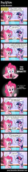 Size: 2300x13719 | Tagged: safe, artist:pony-berserker, pinkie pie, twilight sparkle, earth pony, pony, unicorn, comic:pacifism, g4, the crystal empire, too many pinkie pies, 2013, annoyed, bath, bathtub, cave, cave pool, comic, cringing, dialogue, duo, duo female, english, female, frown, glowing, gritted teeth, implied murder, implied slaughter, imprisoned, indoors, magic, magic glow, mare, mirror pool, offscreen character, onomatopoeia, open mouth, partially submerged, peeved, raised hoof, raised leg, sad, shocked, slaughter, smiling, spa, speech bubble, steam, swimming pool, talking, text, transformation, water, yelling, zipper