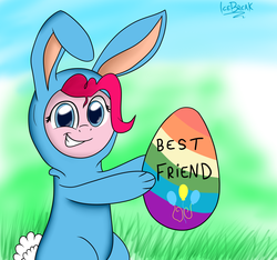 Size: 1600x1500 | Tagged: safe, artist:icebreak23, pinkie pie, g4, bunny costume, clothes, easter, solo