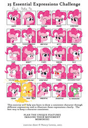 Size: 1600x2320 | Tagged: safe, artist:cipherpie, pinkie pie, g4, 25 expressions, derp, drunk, expressions, green face, meme, skyrim, the elder scrolls