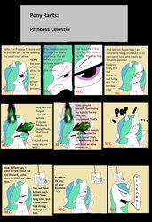 Size: 740x1081 | Tagged: safe, artist:mad-mutt, princess celestia, g4, comic, pony rants