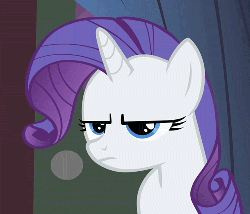 Size: 500x429 | Tagged: safe, screencap, rarity, g4, animated, female, reaction image, unamused