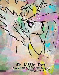 Size: 864x1100 | Tagged: dead source, safe, artist:mlp-frank, princess celestia, pony, g4, cutie mark, female, poster, solo