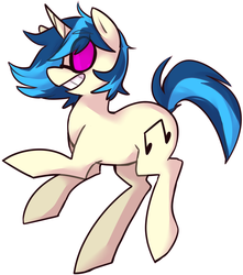 Size: 991x1122 | Tagged: safe, artist:ghost, dj pon-3, vinyl scratch, pony, unicorn, g4, female, grin, simple background, smiling, solo, white background