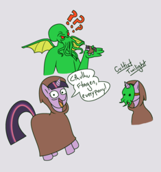 Size: 2480x2640 | Tagged: safe, artist:arcanedude34, twilight sparkle, g4, cthulhu, cthulhu mythos, cultist