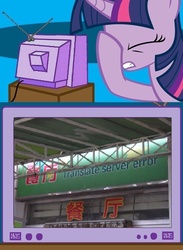 Size: 563x771 | Tagged: safe, twilight sparkle, g4, engrish, exploitable meme, facehoof, fail, meme, translate server error, translation, tv meme