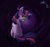 Size: 1200x1130 | Tagged: safe, artist:mrs1989, twilight sparkle, g4, back, corrupted, corrupted twilight sparkle, dark magic, grin, looking back, sitting, sombra eyes