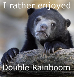 Size: 460x480 | Tagged: safe, double rainboom, barely pony related, confession bear, meme, text