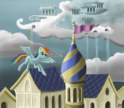 Size: 993x860 | Tagged: safe, artist:artofcanterlot, rainbow dash, g4, canterlot, cloudsdale