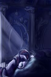 Size: 1000x1500 | Tagged: safe, artist:viwrastupr, princess celestia, twilight sparkle, g4, death, sad