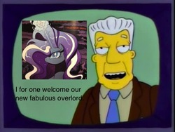 Size: 512x384 | Tagged: safe, idw, nightmare rarity, g4, spoiler:comic, image macro, kent brockman