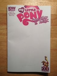 Size: 1762x2350 | Tagged: safe, idw, applejack, friendship is magic #6, g4, my little pony: friendship is magic (idw), 2013, blank, cover, irl, my little pony logo, photo