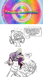 Size: 764x1377 | Tagged: safe, idw, nightmare rarity, double rainboom, g4, spoiler:comic, comic, drama, glasses, nope