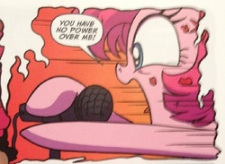 Size: 779x569 | Tagged: safe, idw, official comic, pinkie pie, earth pony, pony, g4, spoiler:comic, moon, nightmare dreamscape, solo