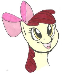 Size: 466x540 | Tagged: safe, artist:fuzzygermans, apple bloom, earth pony, pony, g4, female, solo