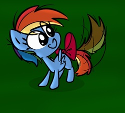 Size: 770x700 | Tagged: safe, artist:j5furry, artist:tess, rainbow dash, pony, g4, bow, female, solo, tail bow