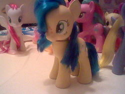 Size: 640x480 | Tagged: safe, artist:lightningbolt, oc, oc only, oc:milky way, pony, g4, brushable, customized toy, female, irl, mare, photo, solo, toy