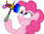 Size: 783x600 | Tagged: safe, pinkie pie, earth pony, pony, g4, female, hammer, homestuck, look what pinkie found, mare, simple background, solo, war hammer, warhammer of zillyhoo, white background, xk-class end-of-the-world scenario