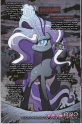 Size: 593x900 | Tagged: safe, artist:amy mebberson, idw, nightmare rarity, g4, spoiler:comic, analysis, comic, moon, nightmare dreamscape, nightmare grayity