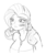 Size: 604x717 | Tagged: safe, artist:zev, rarity, human, g4, cleavage, female, grayscale, humanized, monochrome, pouting