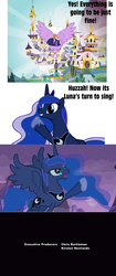 Size: 500x1186 | Tagged: safe, princess luna, twilight sparkle, alicorn, pony, g4, magical mystery cure, my little pony: friendship is magic, everything is going to be ok, female, mare, singing, twilight sparkle (alicorn)