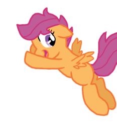 Size: 473x508 | Tagged: safe, artist:mieuun, scootaloo, pony, g4, female, filly, flying, foal, open mouth, open smile, simple background, smiling, solo, transparent background