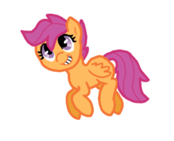 Size: 444x358 | Tagged: safe, artist:mieuun, scootaloo, pegasus, pony, g4, female, filly, flying, foal, simple background, solo, transparent background