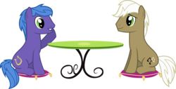 Size: 1280x650 | Tagged: safe, artist:toughbluff, frederic horseshoepin, parish nandermane, earth pony, pony, g4, gay, male, nandershoepin, shipping, simple background, stallion, transparent background, vector