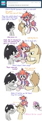 Size: 596x1689 | Tagged: safe, artist:pavagat, sweetie belle, oc, oc:unie, earth pony, pony, g4, ask, comic, cute, cutie mark, korny, kuya, tumblr, un13un