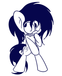 Size: 500x610 | Tagged: safe, artist:extradan, oc, oc only, oc:extradan pony, pony, monochrome, simple background, solo