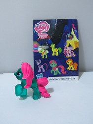 Size: 1200x1600 | Tagged: safe, carrot top, gardenia glow, golden harvest, granny smith, mosely orange, princess cadance, twilight sparkle, uncle orange, g4, collector card, toy