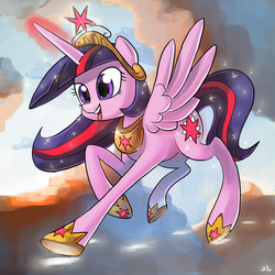 Size: 1800x1800 | Tagged: safe, artist:docwario, twilight sparkle, alicorn, pony, g4, big crown thingy, female, mare, tiara, twilight sparkle (alicorn)