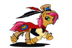 Size: 900x600 | Tagged: safe, artist:silverwolvesforever, babs seed, earth pony, pony, g4, female, simple background, solo, steampunk, transparent background