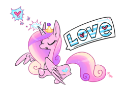 Size: 900x626 | Tagged: safe, artist:meekcheep, princess cadance, alicorn, pony, g4, female, love, magic, mare, simple background, solo, transparent background
