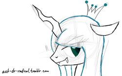 Size: 1280x800 | Tagged: safe, artist:ask-dr-radical, queen chrysalis, g4, 30 minute art challenge