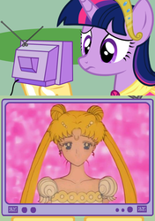 Size: 564x800 | Tagged: safe, twilight sparkle, alicorn, pony, g4, exploitable meme, female, mare, princess, sailor moon (series), tsukino usagi, tv meme, twilight sparkle (alicorn)