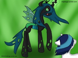 Size: 1024x768 | Tagged: safe, artist:mlpblogs, queen chrysalis, shining armor, g4, 30 minute art challenge