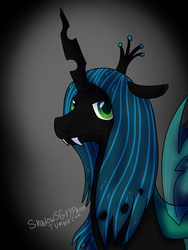 Size: 600x800 | Tagged: safe, artist:shadowsgryphon, queen chrysalis, changeling, changeling queen, g4, 30 minute art challenge, crown, female, jewelry, regalia