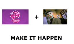 Size: 1200x714 | Tagged: safe, g4, exploitable meme, irish, make it happen, meta, my little pony logo, rubberbandits