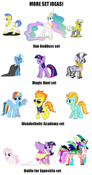 Size: 849x1618 | Tagged: safe, lightning dust, princess celestia, rainbow dash, spitfire, trixie, twilight sparkle, zecora, oc, alicorn, pony, zebra, g4, alicorn amulet, female, ideas, mare, royal guard, tiara ultima, twilight sparkle (alicorn)