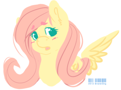 Size: 2410x1799 | Tagged: safe, artist:radioactive-unicorns, fluttershy, pegasus, pony, g4, blushing, eyes open, female, mare, open mouth, simple background, solo, transparent background, wings