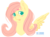 Size: 2410x1799 | Tagged: safe, artist:radioactive-unicorns, fluttershy, pegasus, pony, g4, blushing, eyes open, female, mare, open mouth, simple background, solo, transparent background, wings