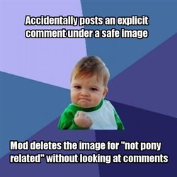 Size: 552x552 | Tagged: safe, barely pony related, meme, meta, success baby, text