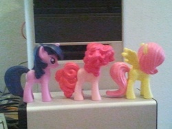 Size: 2560x1920 | Tagged: safe, fluttershy, pinkie pie, twilight sparkle, g4, blank flank, burger king, female, irl, photo, toy