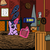 Size: 1000x1000 | Tagged: safe, artist:hirake! pony key, twilight sparkle, g4, bonnie zacherle, book, cobblestone street, my little pony meets sesame street, nest, sesame street