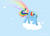 Size: 1280x924 | Tagged: safe, artist:tinrobo, rainbow dash, g4, cloud