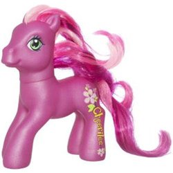 Size: 500x500 | Tagged: safe, cheerilee (g3), earth pony, pony, g3, not cherry blossom, simple background, solo, toy, white background