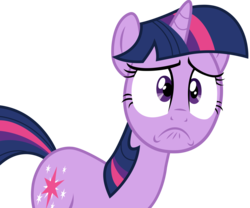 Size: 6000x5000 | Tagged: safe, artist:joemasterpencil, twilight sparkle, pony, unicorn, g4, games ponies play, absurd resolution, female, frown, sad, simple background, solo, transparent background, unicorn twilight, vector