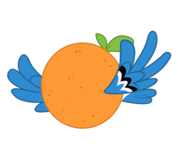 Size: 3558x3161 | Tagged: safe, artist:joemasterpencil, orange bird, bird, g4, too many pinkie pies, ambiguous gender, orange, simple background, solo, transparent background, vector
