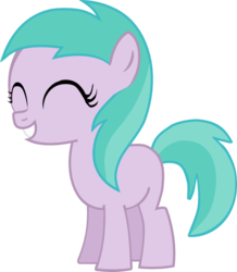 Size: 721x827 | Tagged: safe, artist:pony-fan-4-ever, aura (g4), earth pony, pony, g4, ^^, eyes closed, female, filly, happy, simple background, smiling, solo, transparent background, vector